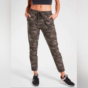 Athleta Farallon Camo Pattern Cotton Joggers